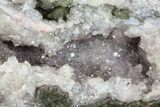 Quartz/Amethyst Crystal Geode Section - Morocco #70680-4